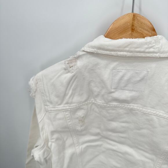BLANKNYC NWT Evereve Lightbox White Distressed Denim Jacket // S - Picture 12 of 13
